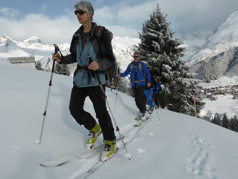 EWF-Skiwoche 2016 - 10 - Mi, Aufsteig zum Piz Maler